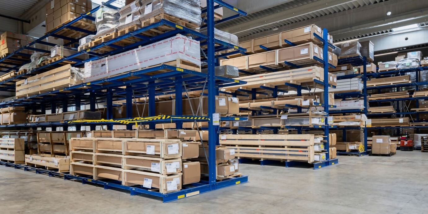 Warehouse with several high-bay warehouses