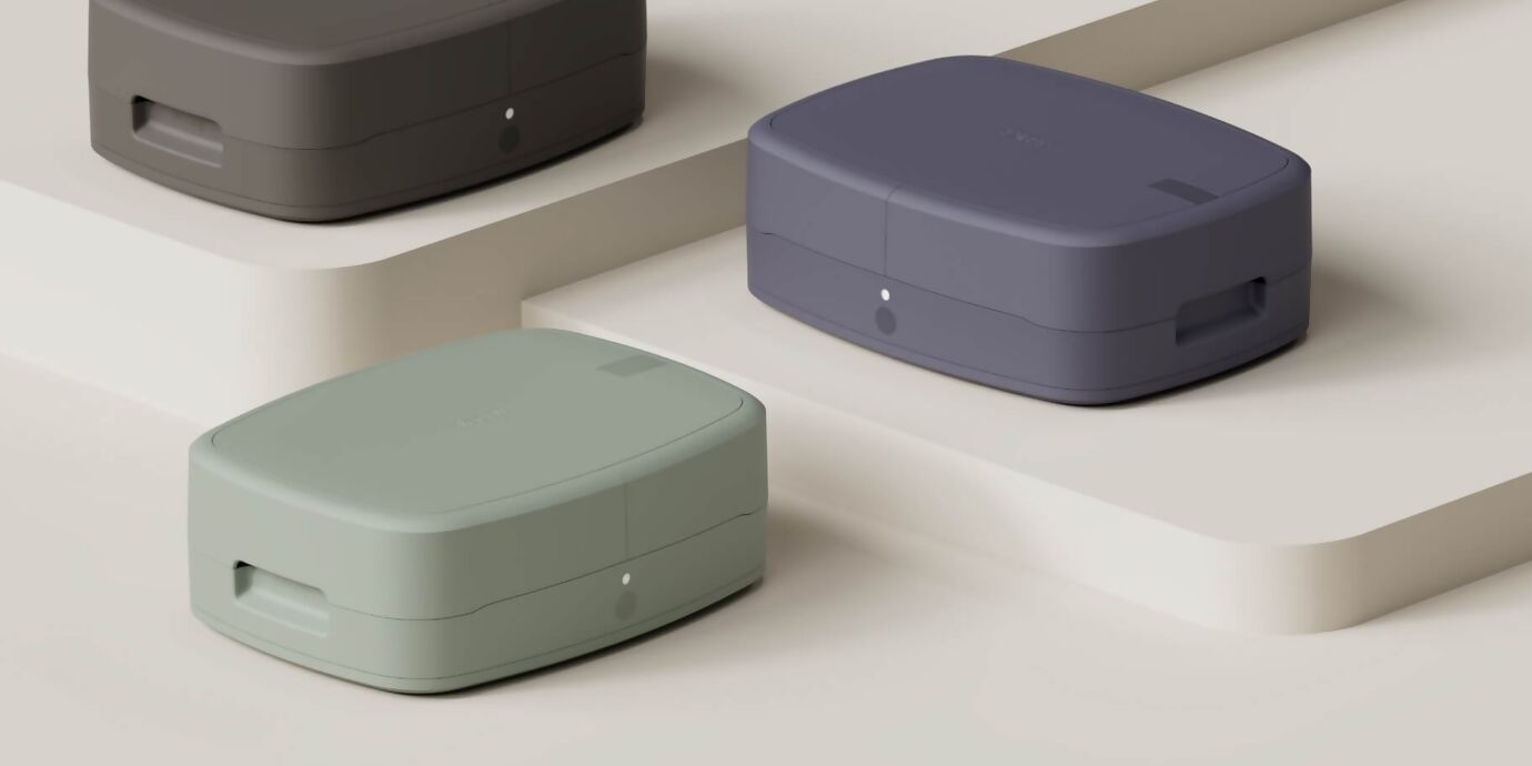 Drei geschlossene Steasy Mini-Steamer in den drei Farben Green Pepper, Lava Salt und Purple Ginger