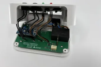 Image of the testing device opened