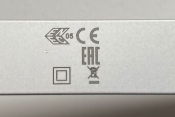 Gravierte ENEC05, CE, EAC Icons